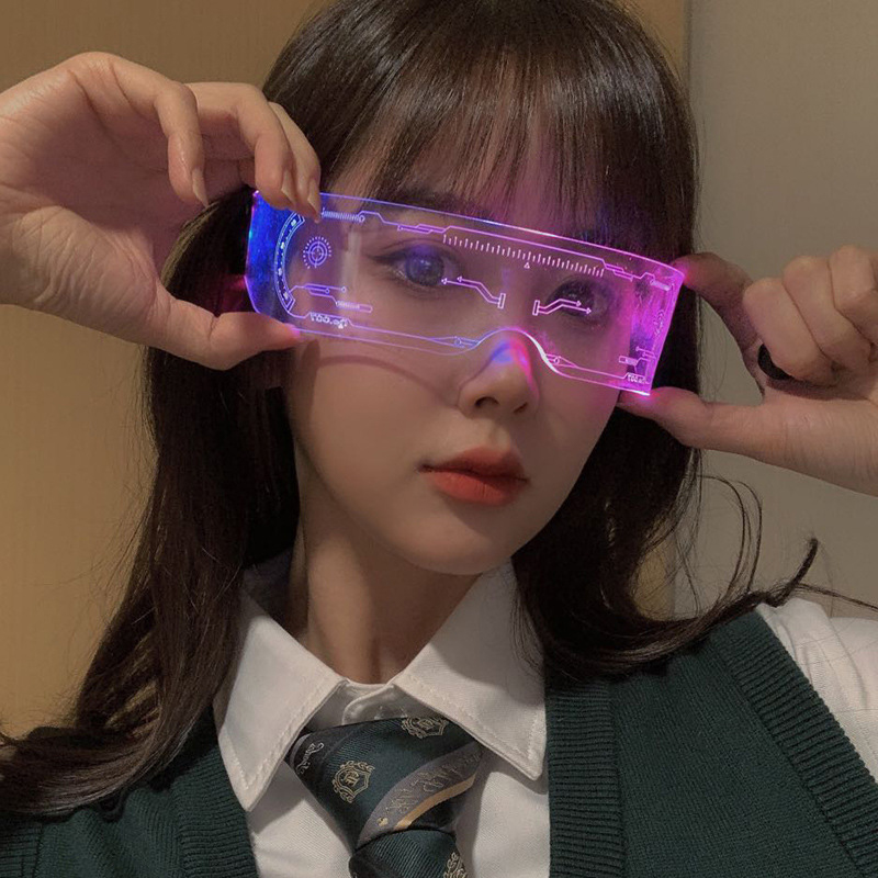 LED Luminous Colorful Sunglass - Neon Sign Party 评论和价格