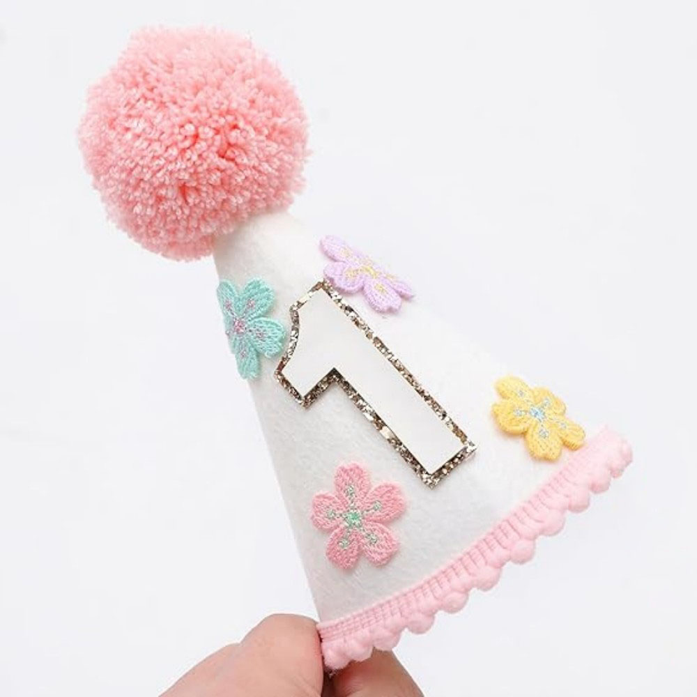 Colorful Floral Cone-Shaped Bi - Party Hat Cone 评论和价格