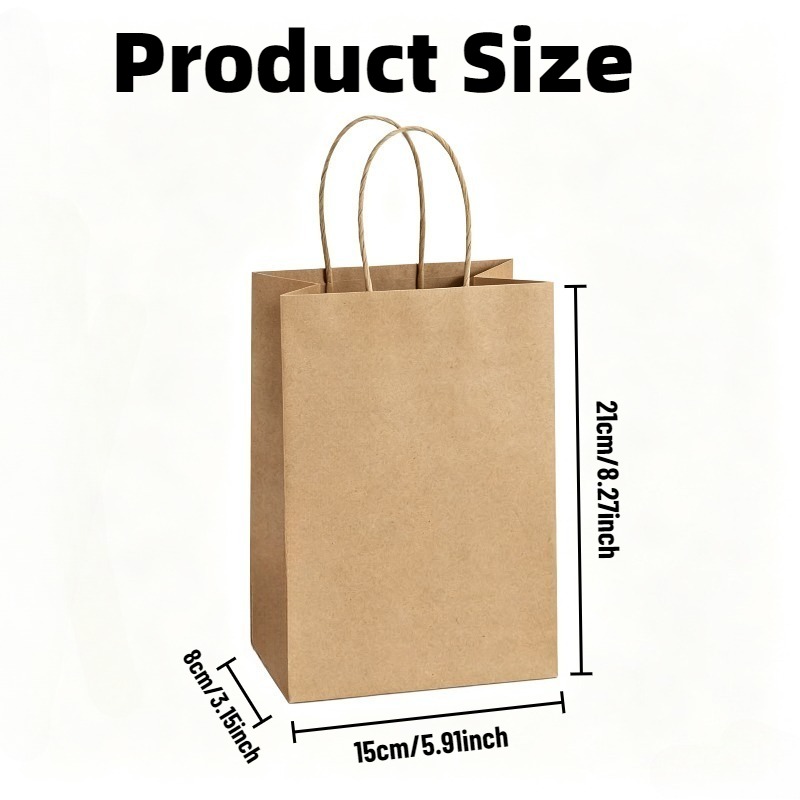 5/10PCS Brown Kraft Paper Bags - Event Party Shop 评论和价格