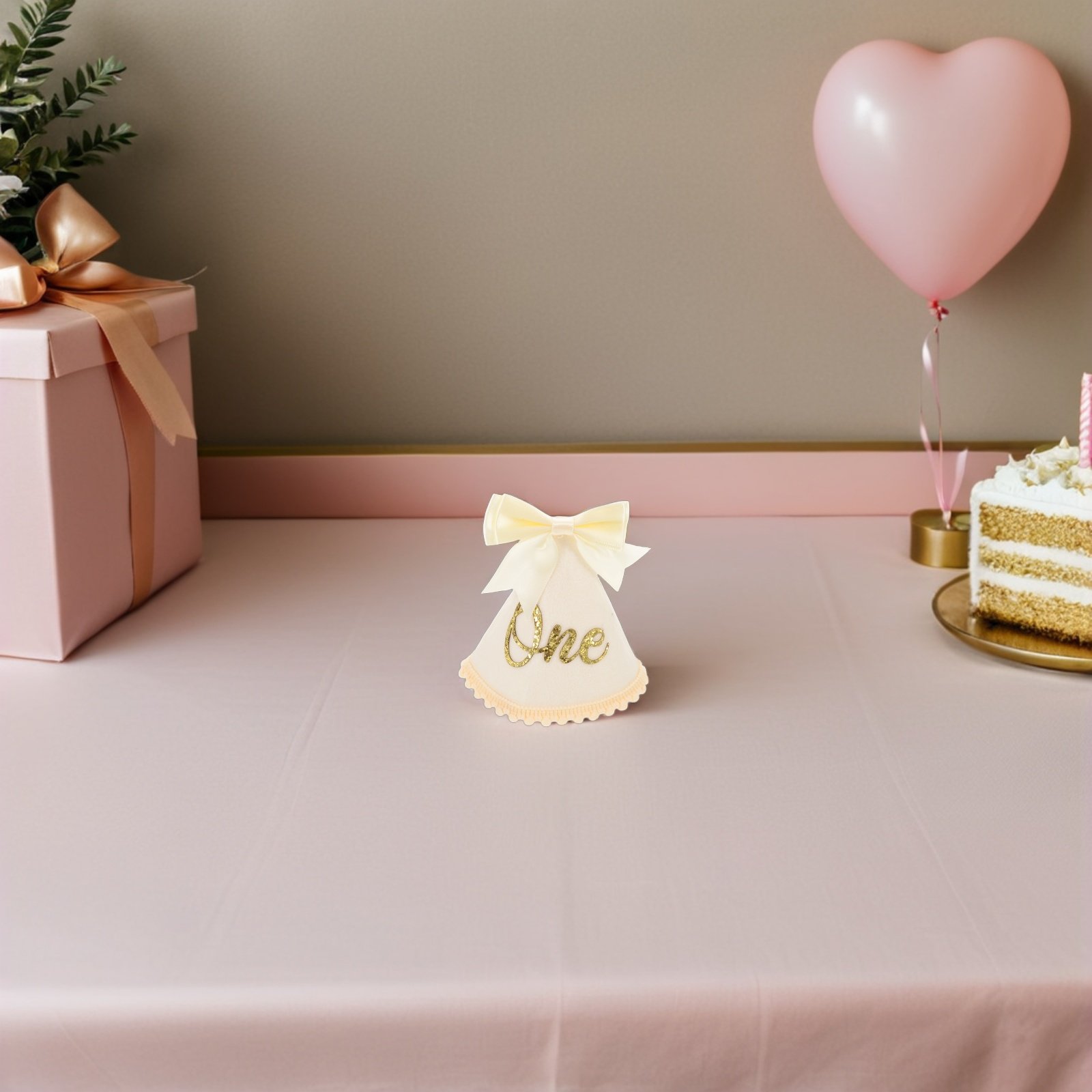 First Birthday Hat Bow Baby Cr - Party Hat Cone 评论和价格