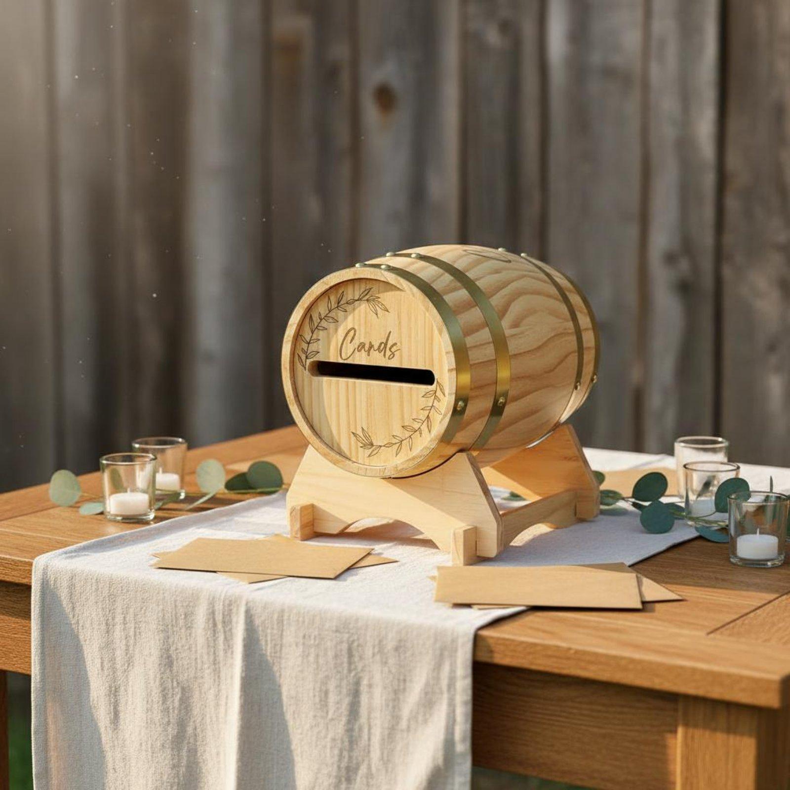 Rustic Solid Wood Card Box Bar - Event Party Box 评论和价格